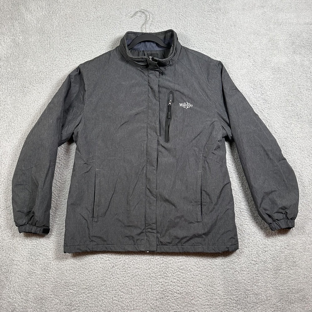 Wantdo Jacket Mens Large Gray Insulated Fleece Lined Ski Snow Winter Coat